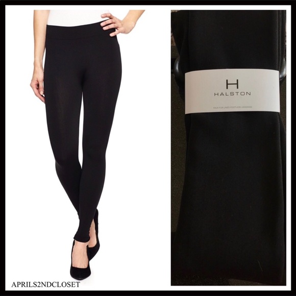 BLACK FLEECE FAUX FUR LINED LEGGINGS - Picture 4 of 11